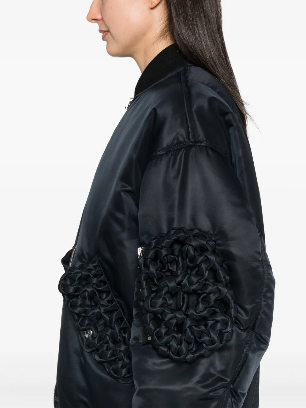 Noir Kei Ninomiya 3D-detail Bomber Jacket | Black | FARFETCH