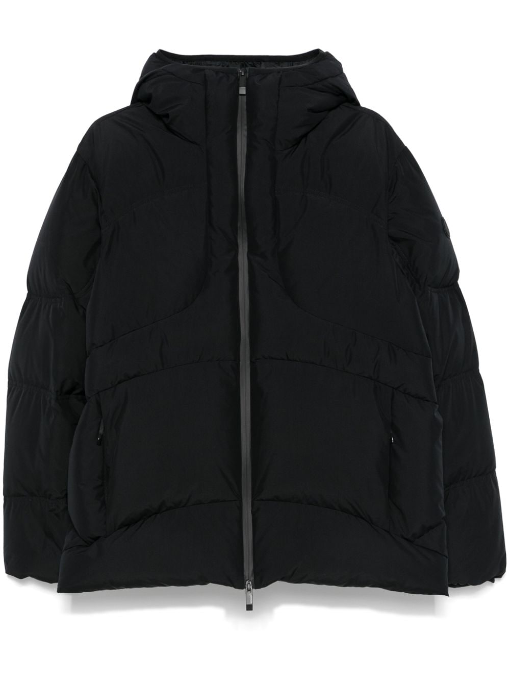 logo-print puffer jacket