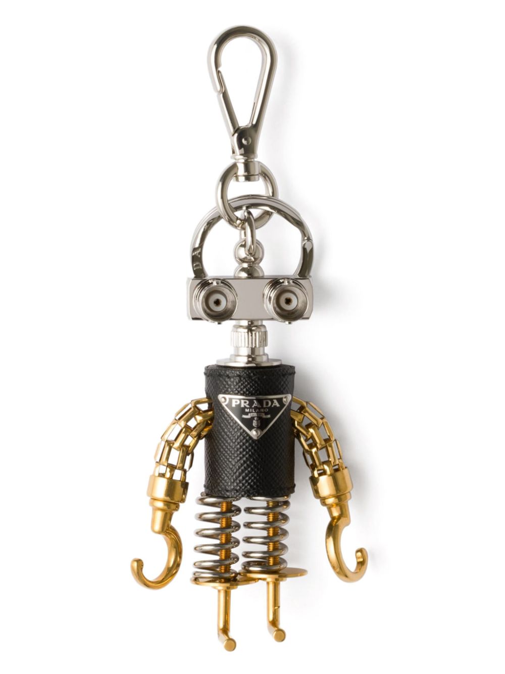 Robot Saffiano leather bag charm