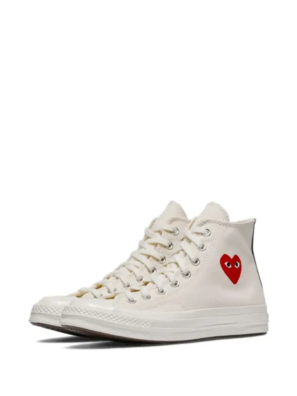 Comme Des Garcons PLAY White x Converse Chuck Taylor All Star 70 Hi (M9/W11) VGU Comme des Garcons Play x Converse Chuck Taylor All Star  main image 2