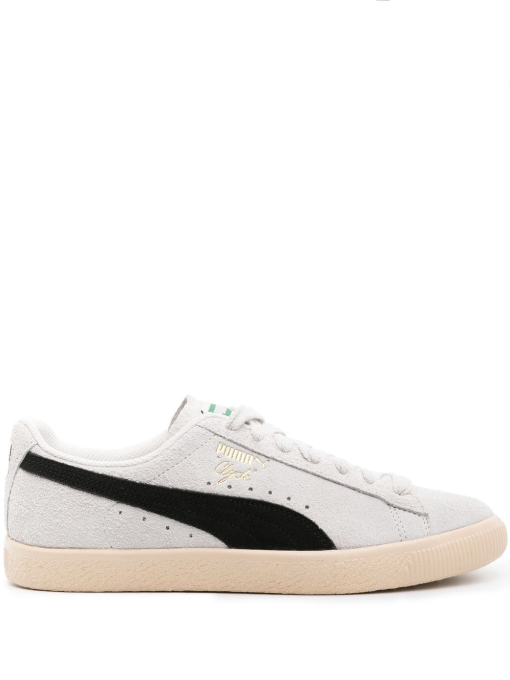 PUMA CLYDE HAIRY SUEDE "White" 01 SEDATE GRAY-CASHEW