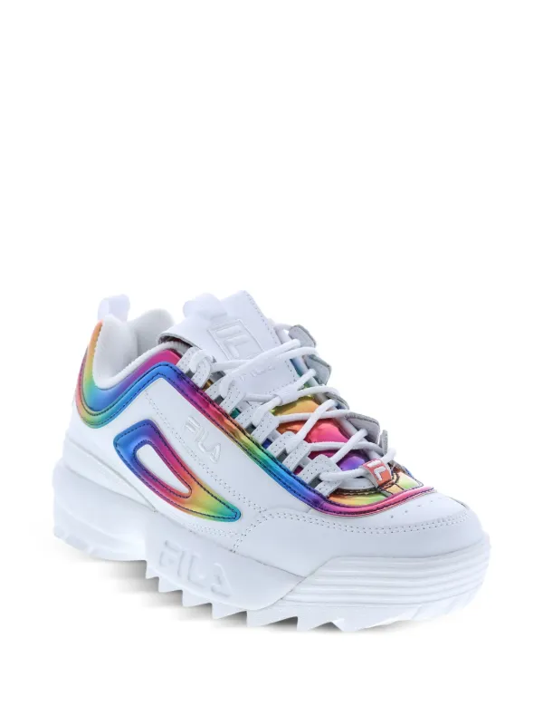 Fila Disruptor 2 Rainbow Chrome Sneakers | White | FARFETCH