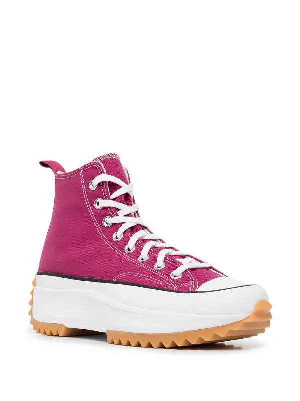 【海外輸入品】 Converse Run Star Hike Pink 22cm Converse Run Star Hike Hi Shoes - pink (sunrise pink)