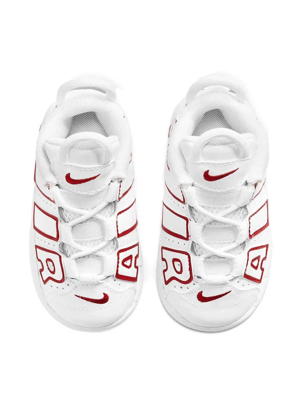 Nike Kids Air More Uptempo Qs "White Varsity Red" sneakers Wit