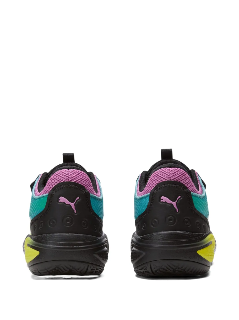 Puma Court Rider "white/yellow Alert" Sneakers In Black