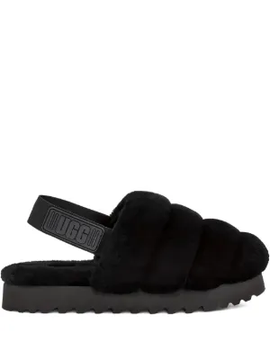 UGG Fluff Yeah Flatform Slippers | Black | FARFETCH SG
