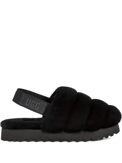 UGG Super Fluff "Black" slippers