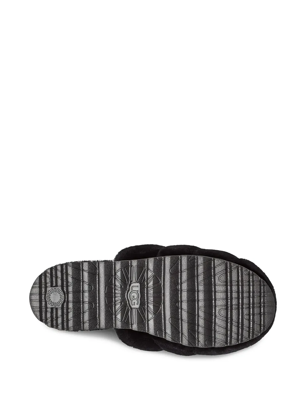 UGG SUPER FLUFF "BLACK" SLIPPERS 