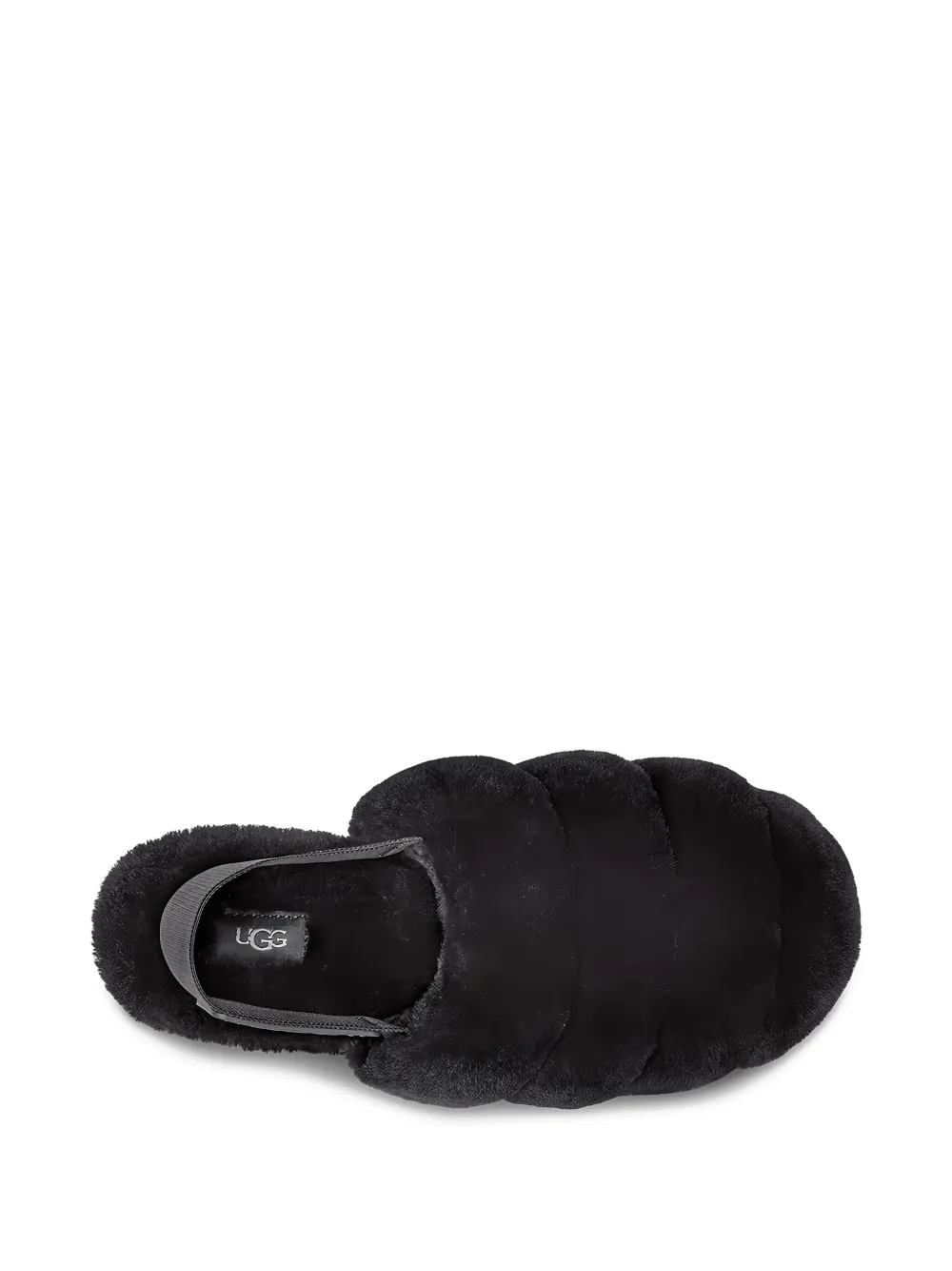 UGG SUPER FLUFF "BLACK" SLIPPERS 