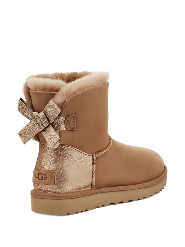UGG Mini Bailey Bow Sparkle Boots Brown FARFETCH ID