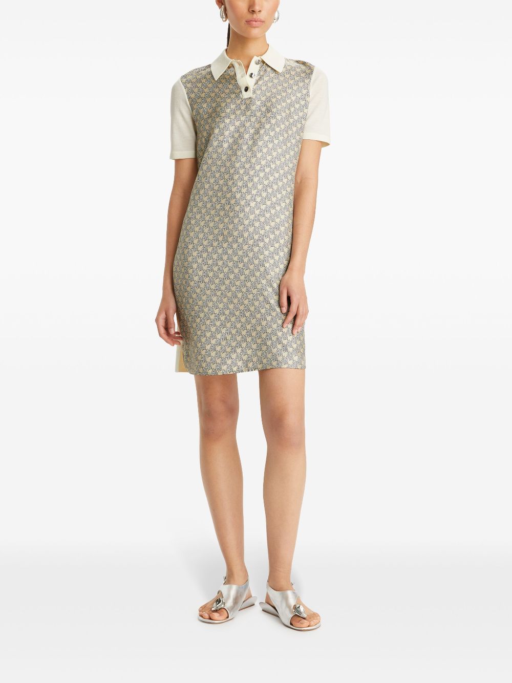 Tory Burch Polojurk met zijden voorkant - Beige