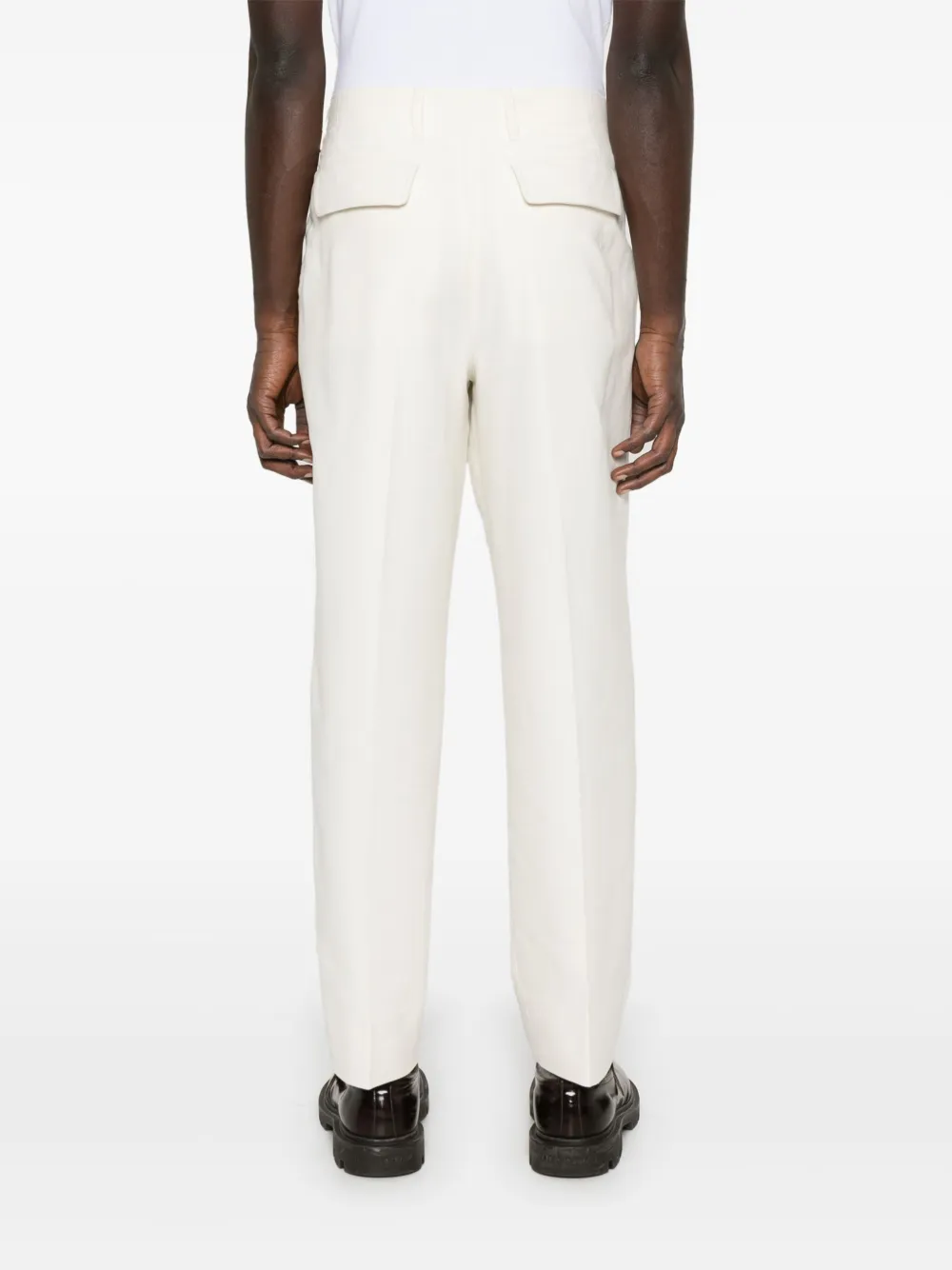 Zegna Flanellen broek Wit