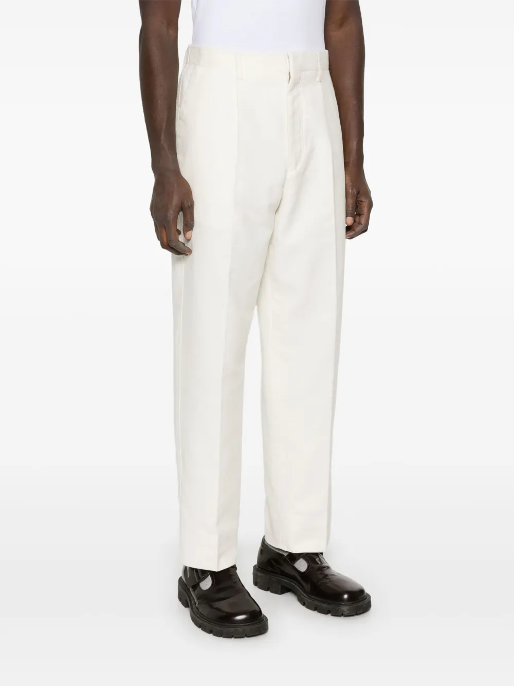 Zegna Flanellen broek Wit