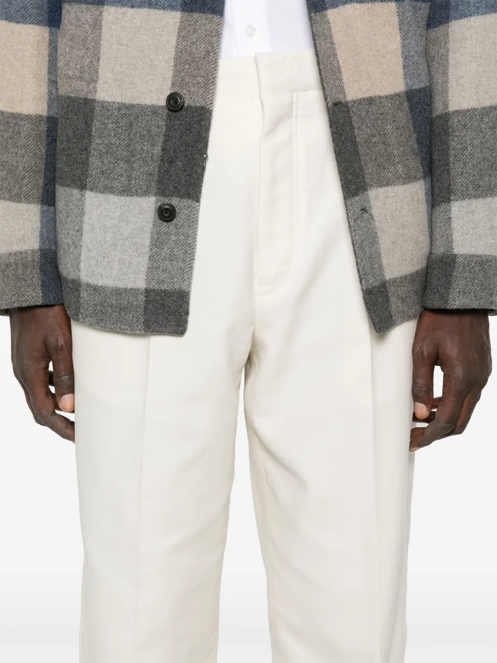 Zegna Flanellen broek Wit