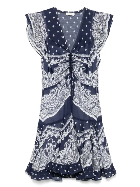SANDRO Vestido com estampa paisley