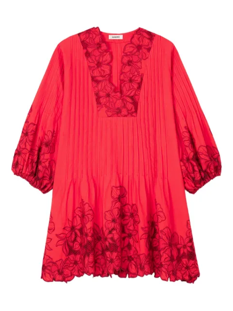 SANDRO vestido corto bordado