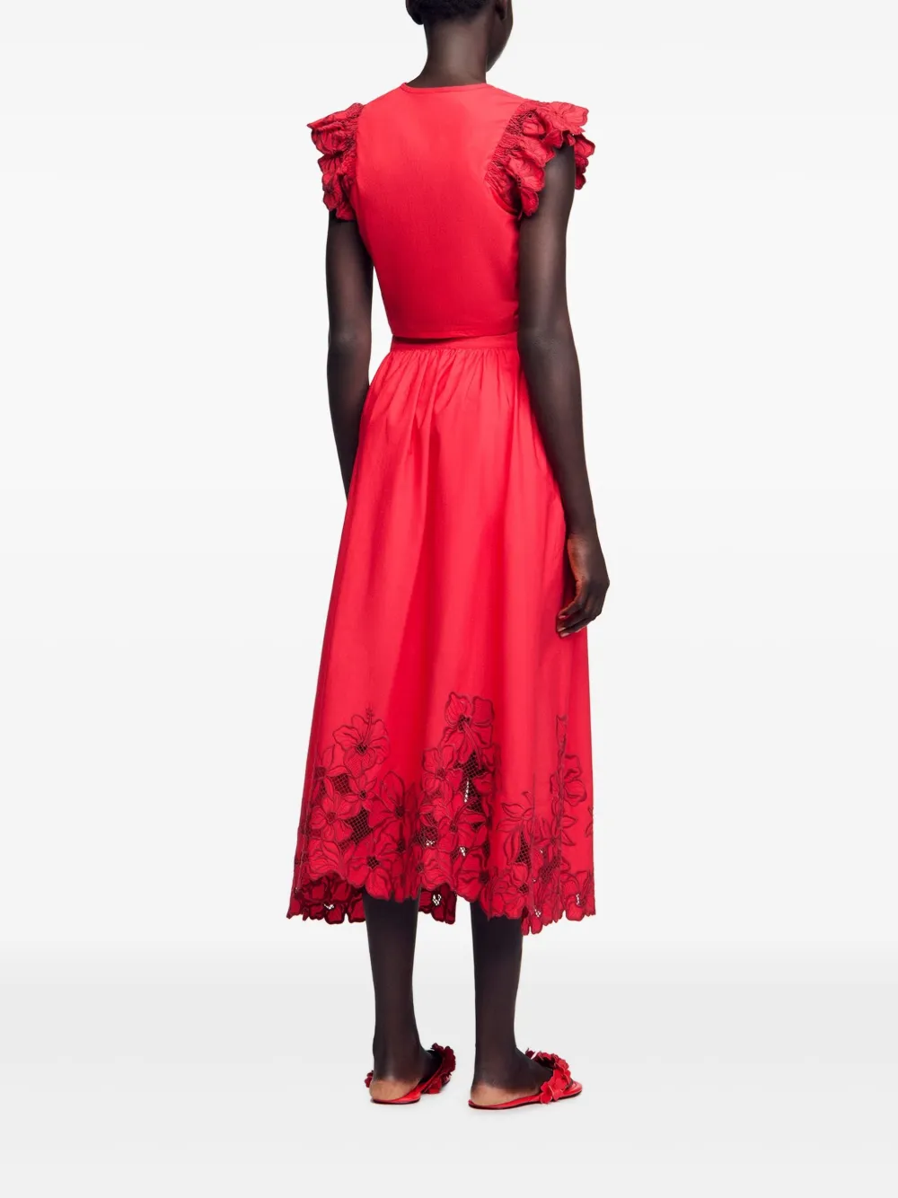 SANDRO Tanktop met ruches Rood