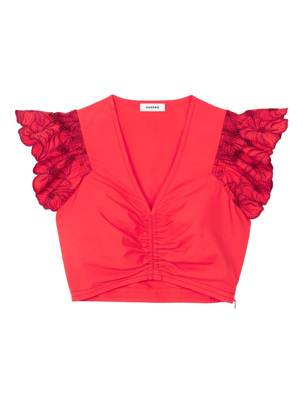 SANDRO Regata com babados | Vermelho | Image 1