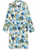 FURSAC dark flower-print coat - White