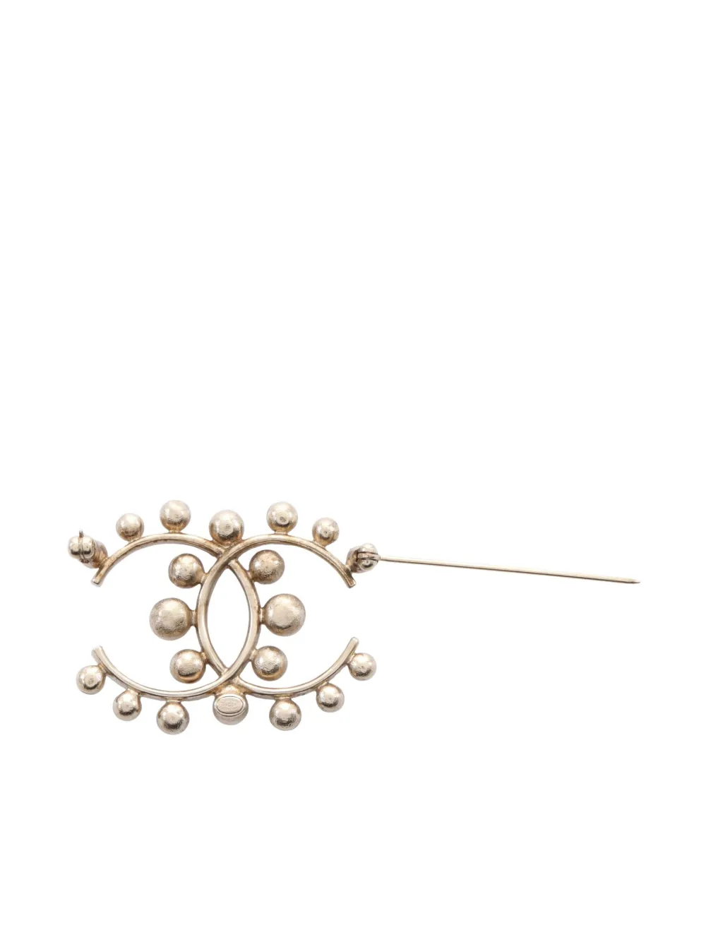 CHANEL Pre-Owned 1986-1988 faux pearl-embellished brooch - Goud
