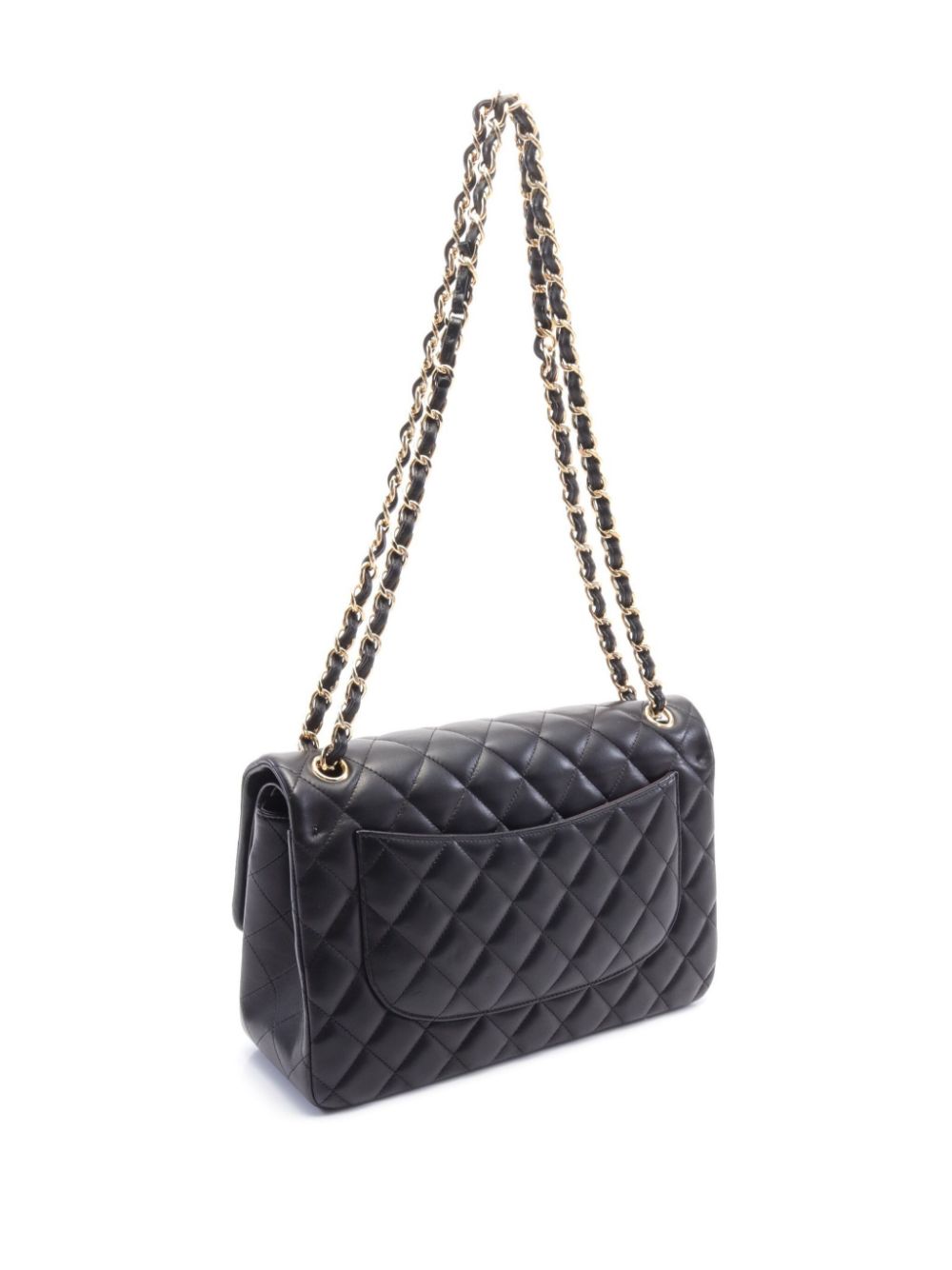 CHANEL Pre-Owned 2014 grote Double Flap schoudertas - Zwart