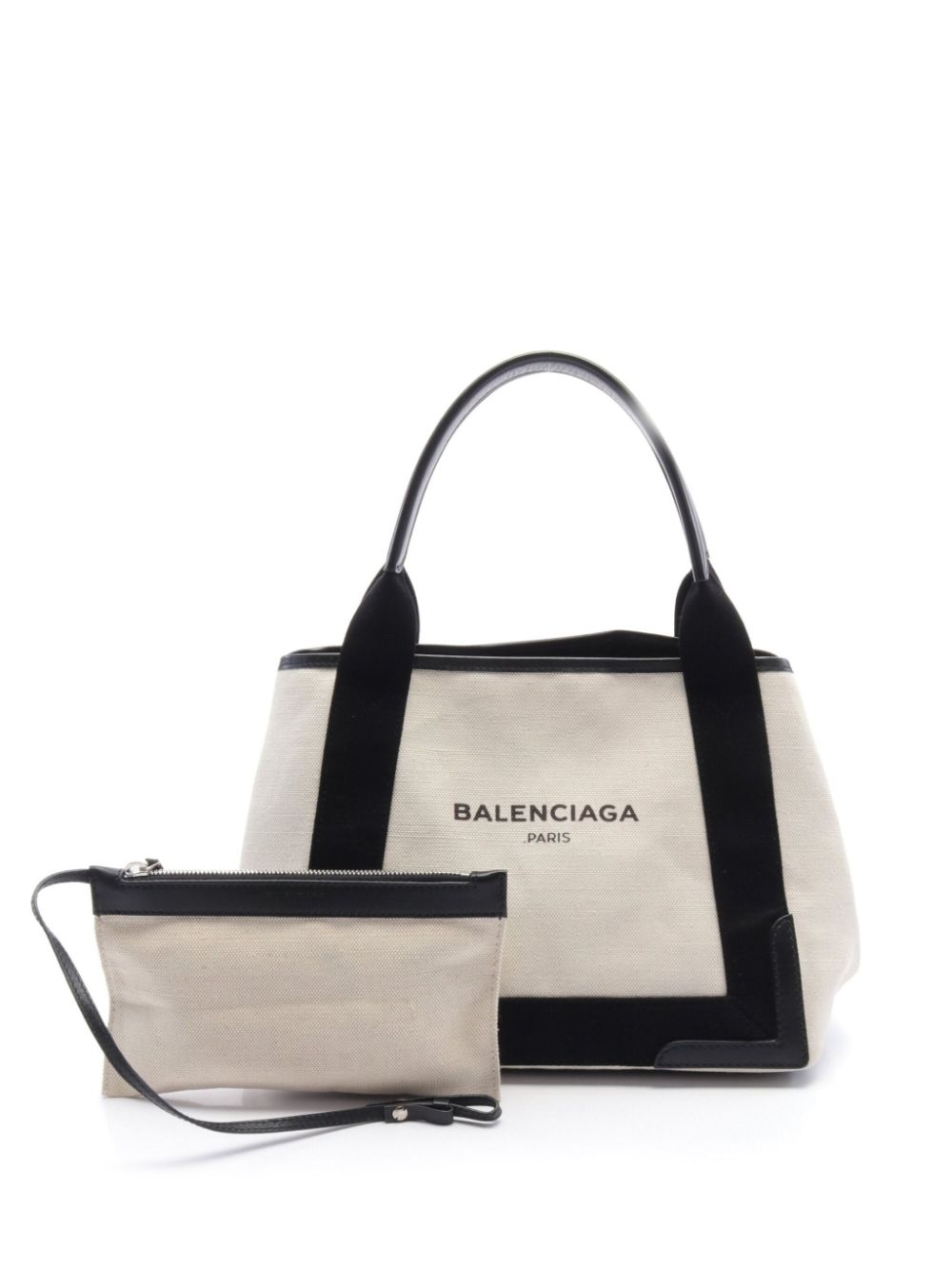 Cheap Balenciaga 2010s small Navy Cabas handbag Women