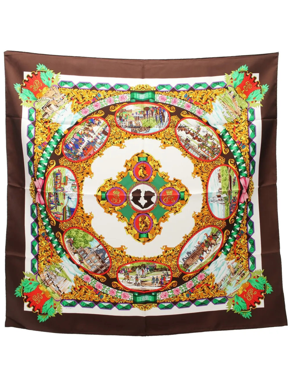 Affordable Hermes 2010s L'Entente Cordiale silk scarf Women