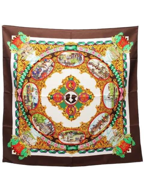 Hermes 2010s L'Entente Cordiale silk scarf Women