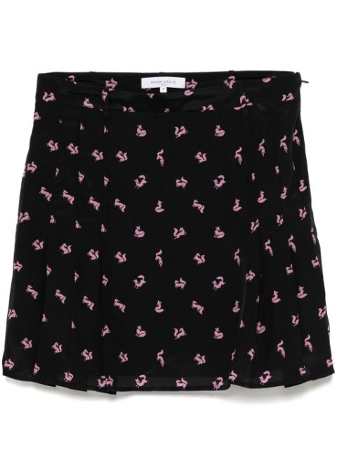 Maison Kitsune pleated mini skirt Women