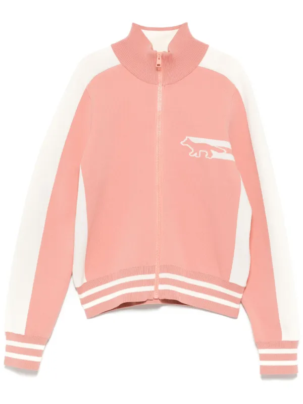 Maison Kitsuné Flash Fox ジップ カーディガン | ピンク
