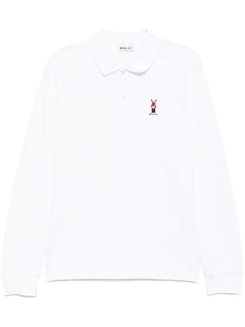 Bally logo embroidery long-sleeves polo shirt