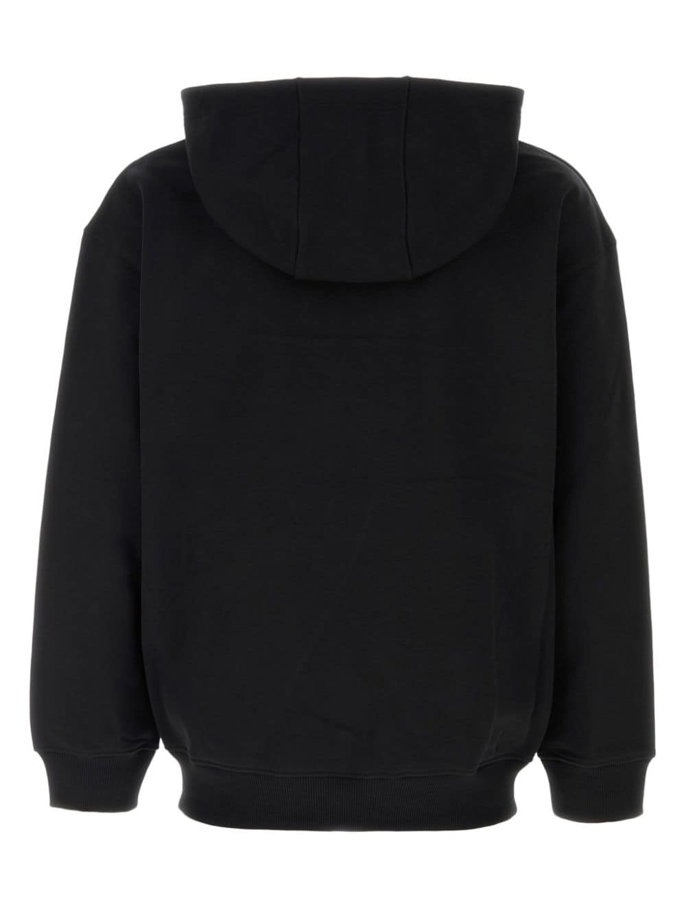 Marine Serre embroidered logo hoodie - Zwart