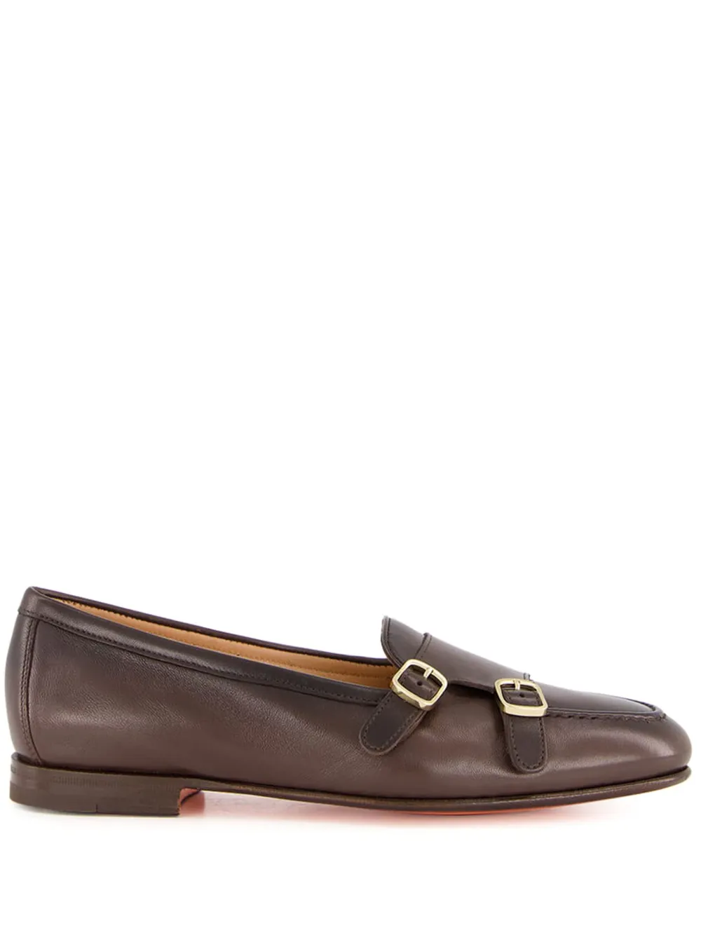 Santoni Loafer Mit Doppelter Schnalle In Brown