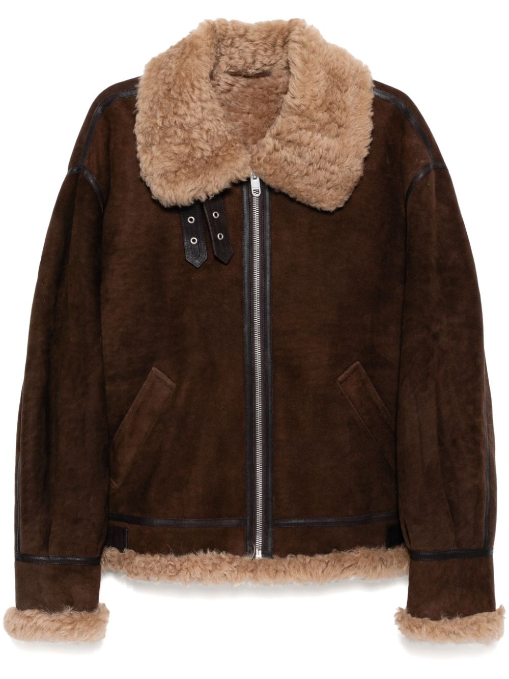 Bally shearling-lined jacket - Brown