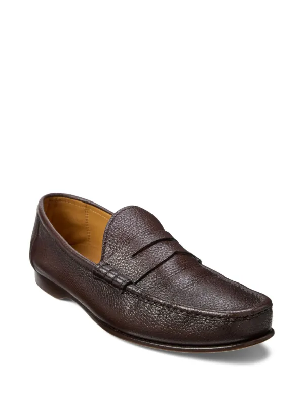 VGUC Ralph Lauren Purple Label Chili Brown Calf Penny Loafer Made in Italy 9.5 D Ralph Lauren Loafer Brown Casual Shoes for Men for sale | eBay main image 4