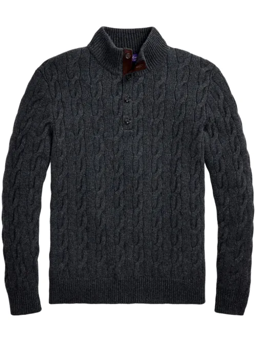Pull en maille torsadée - Ralph Lauren Purple Label - Modalova