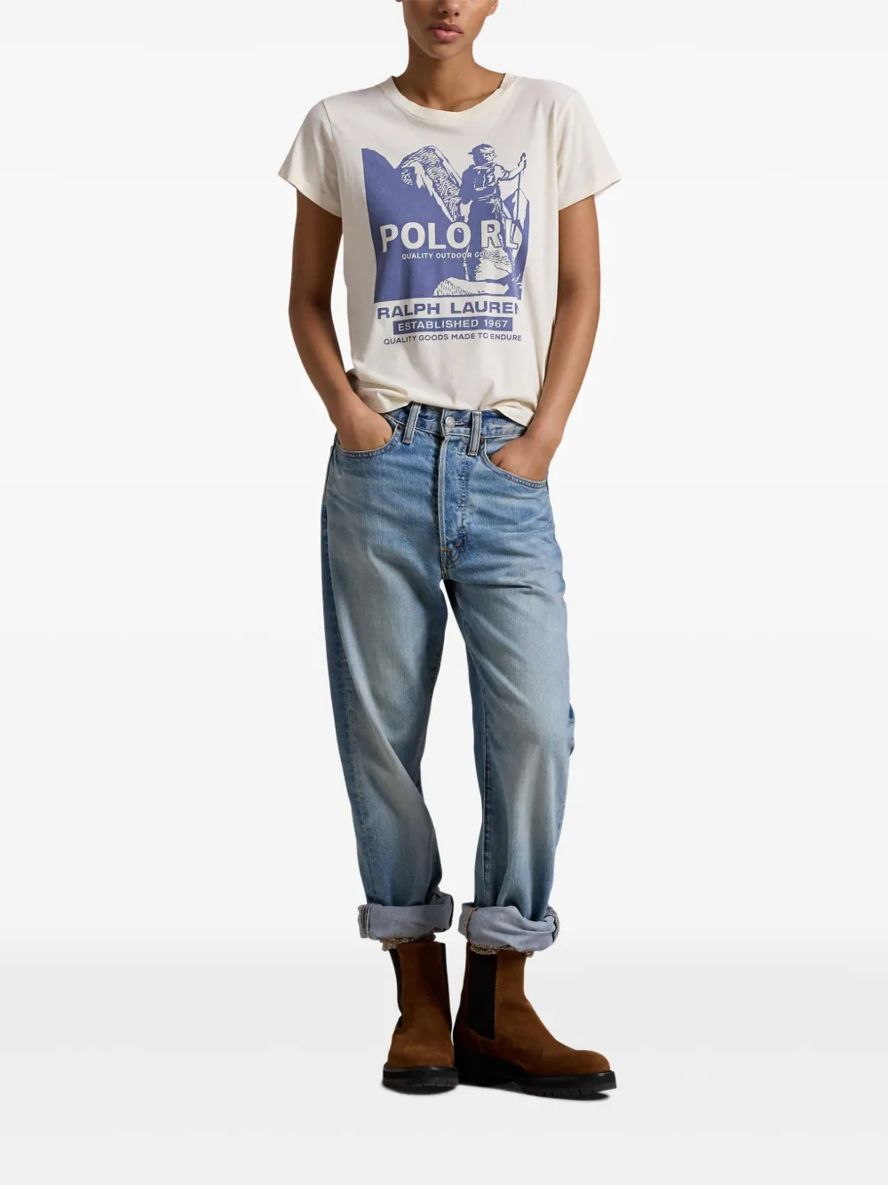 Polo Ralph Lauren T-shirt met grafische print Wit