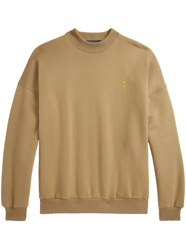 Polo Ralph Lauren Fleece Crew Neck Sweatshirt | Neutrals | FARFETCH SG