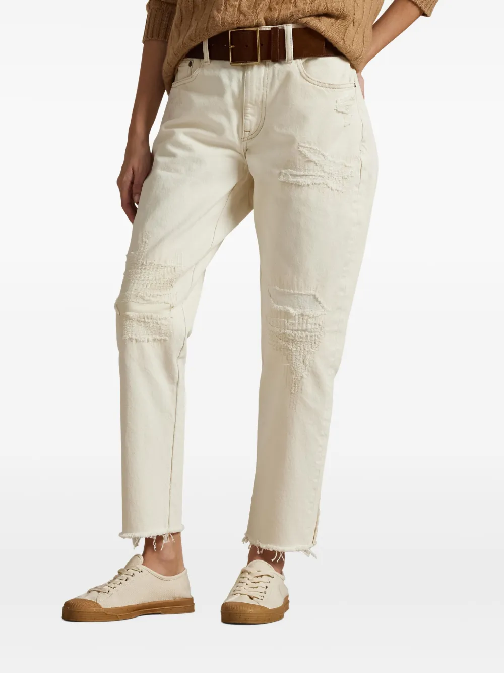 Polo Ralph Lauren Gerafelde broek Wit