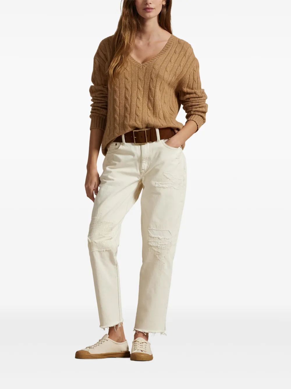 Polo Ralph Lauren Gerafelde broek Wit