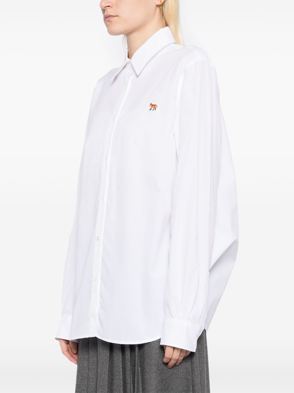 Cheap Maison Kitsune baby fox patch cotton classic shirt Women