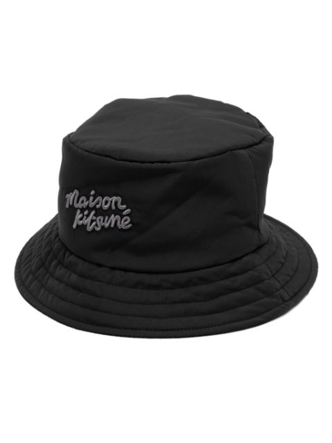 Maison Kitsune logo-embroidered bucket hat Women