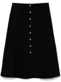 Maison Kitsuné snaps midi skirt - Black