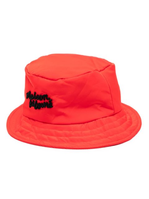 Maison Kitsune logo-embroidered bucket hat Women