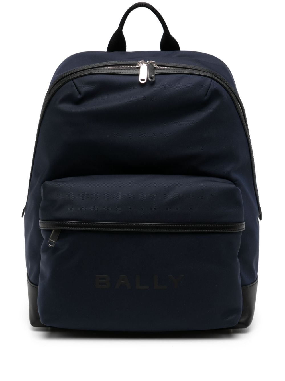 Bar Backpack in Navy Blue Nylon And Leather