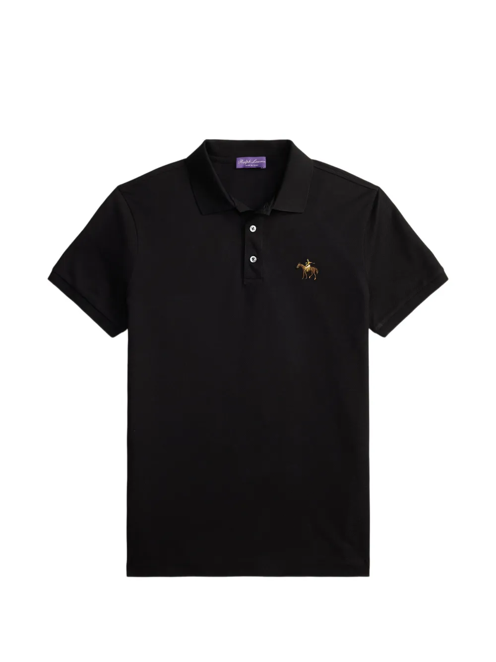 Ralph Lauren Purple Label Polo con ricamo - Nero
