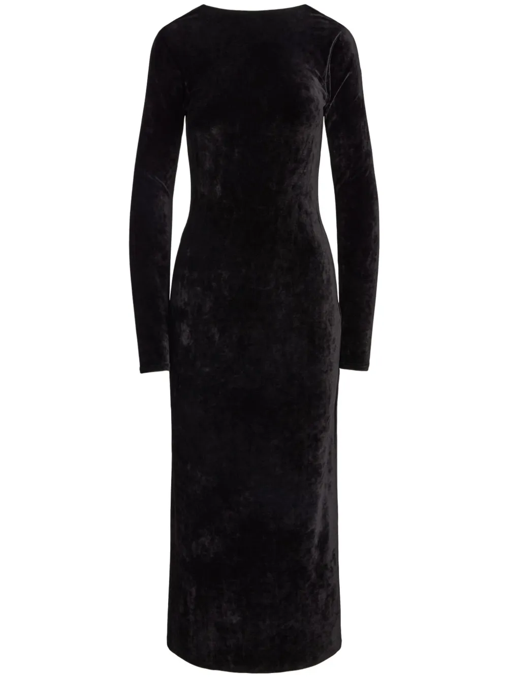 Polo Ralph Lauren Long Sleeve Velvet Dress Black FARFETCH