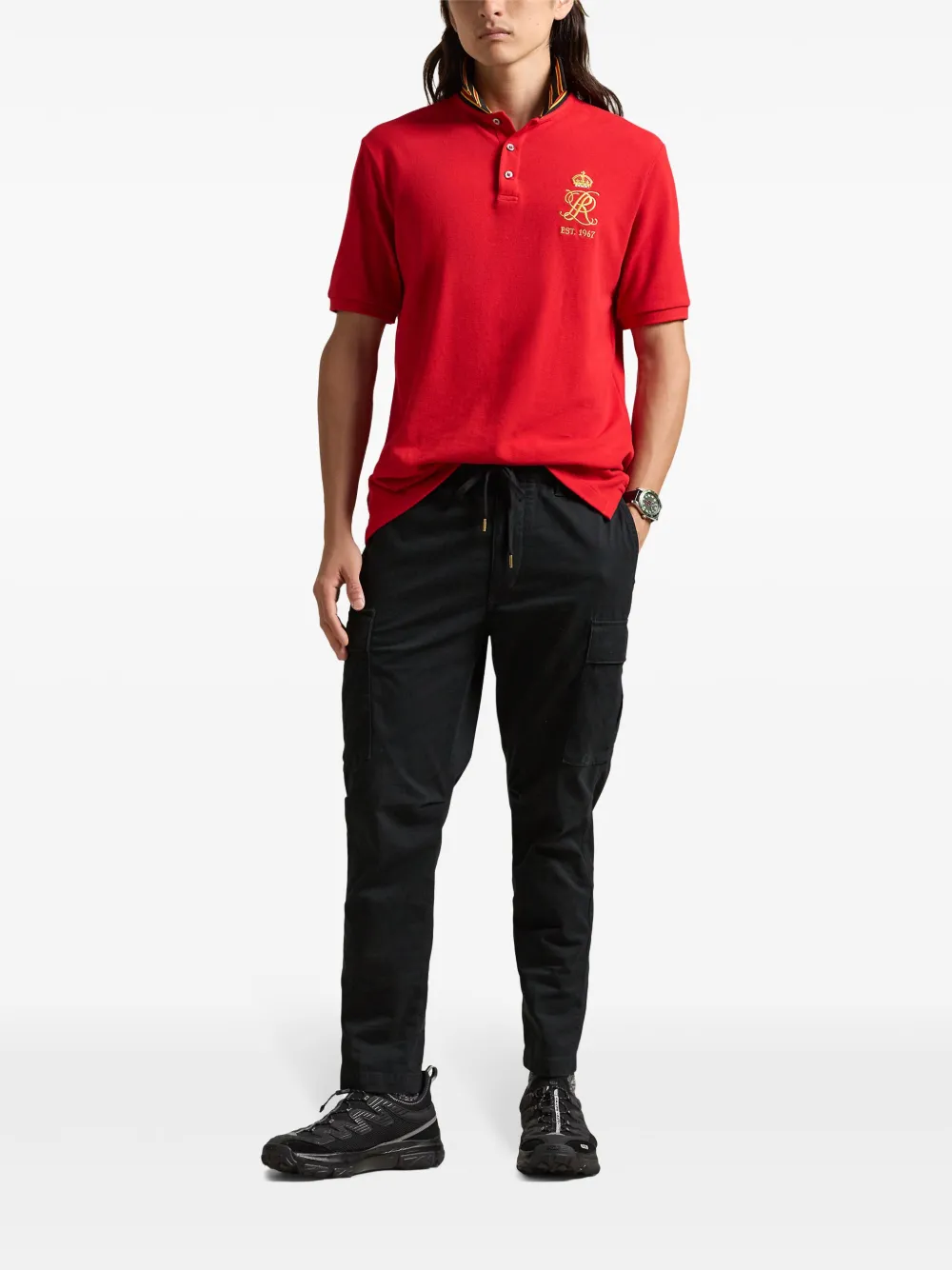Polo Ralph Lauren Katoenen poloshirt met geborduurd logo Rood