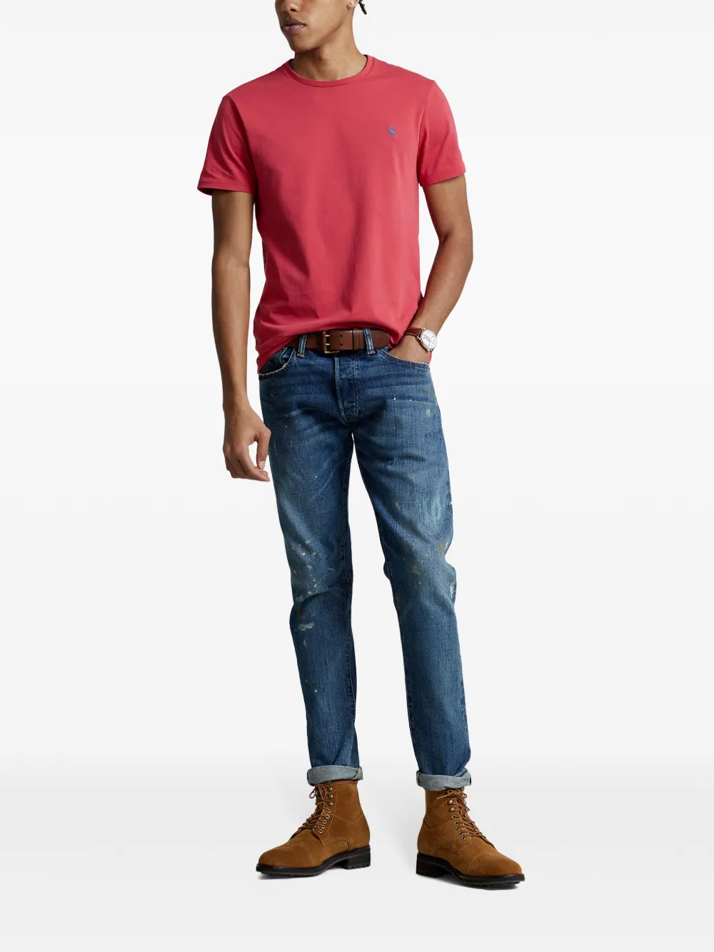 Polo Ralph Lauren T-shirt met borduurwerk Rood
