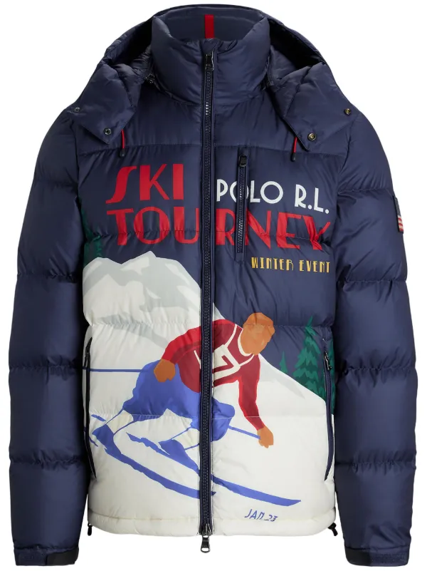 Navy ralph lauren puffer jacket online